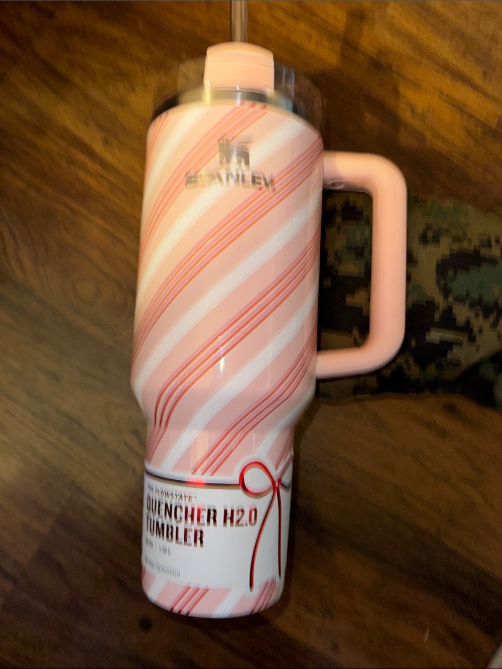 Stanley 40 oz Candy Cane Christmas Tumbler